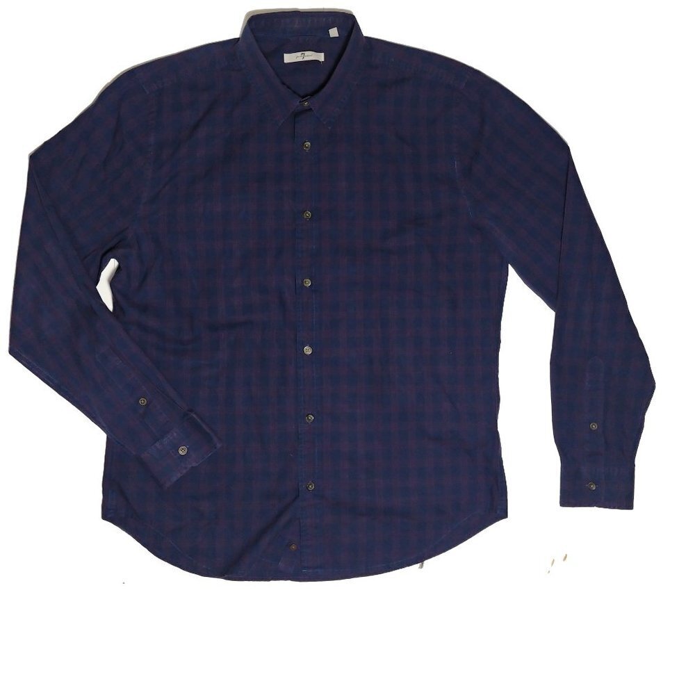 Seven 7 for all mankind Button Up Front Shirt Sz L